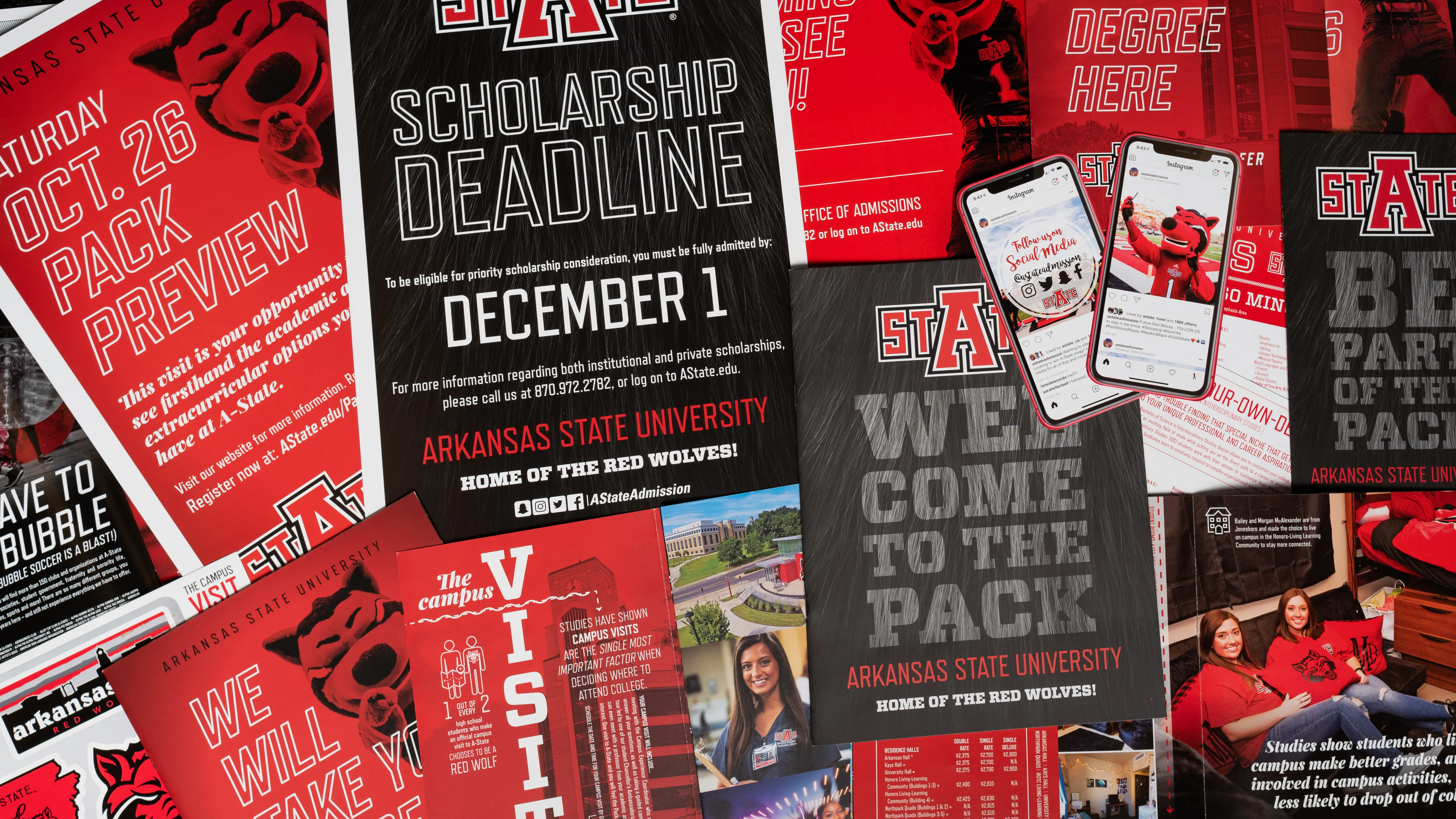 A sample of marketing materials we have created for A-State