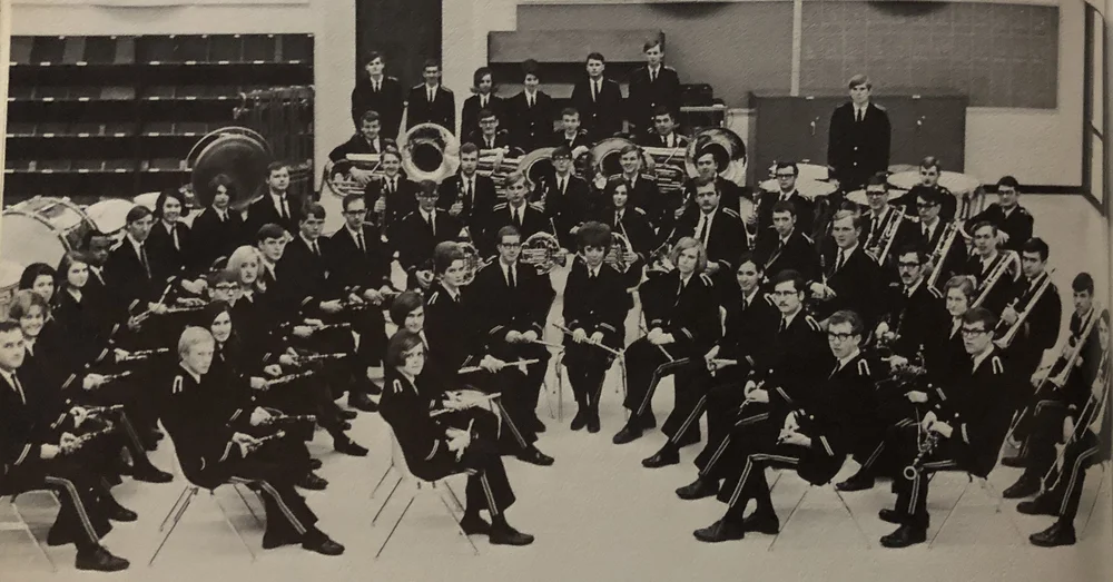 An old photo of the A-State band