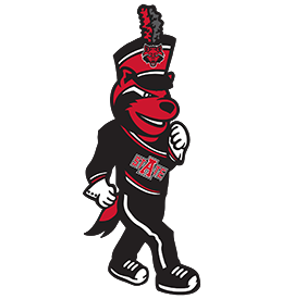 A cartoon Howl in a marching band outfit