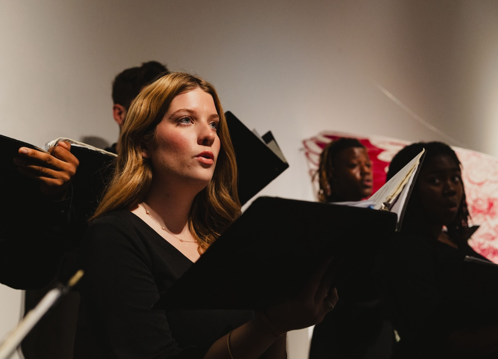 The A-State choir singing.