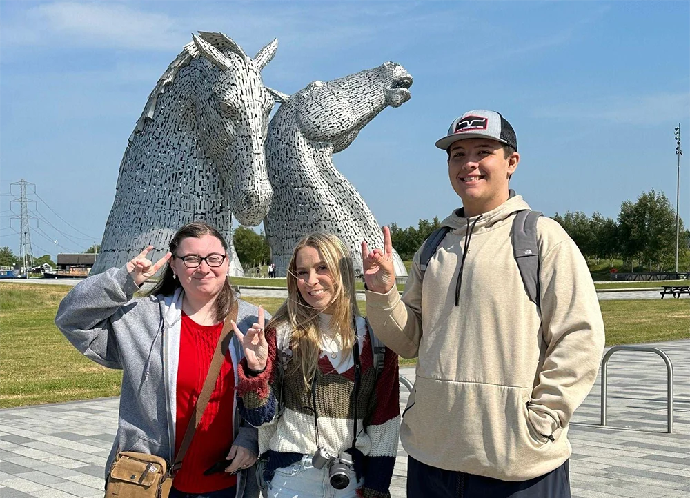 Study Abroad students in Scotland.