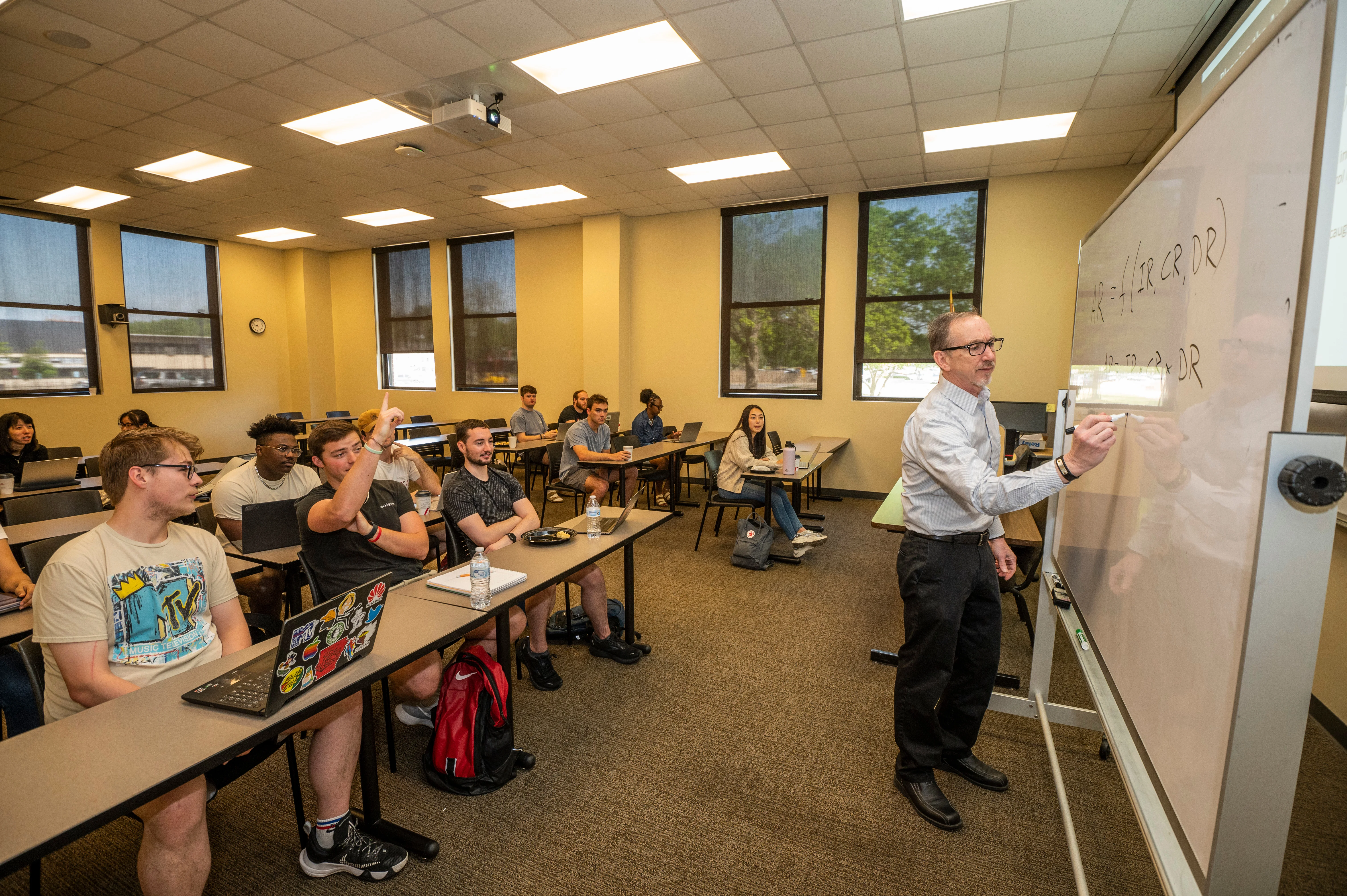 Business Students at A-State in lecture with professor