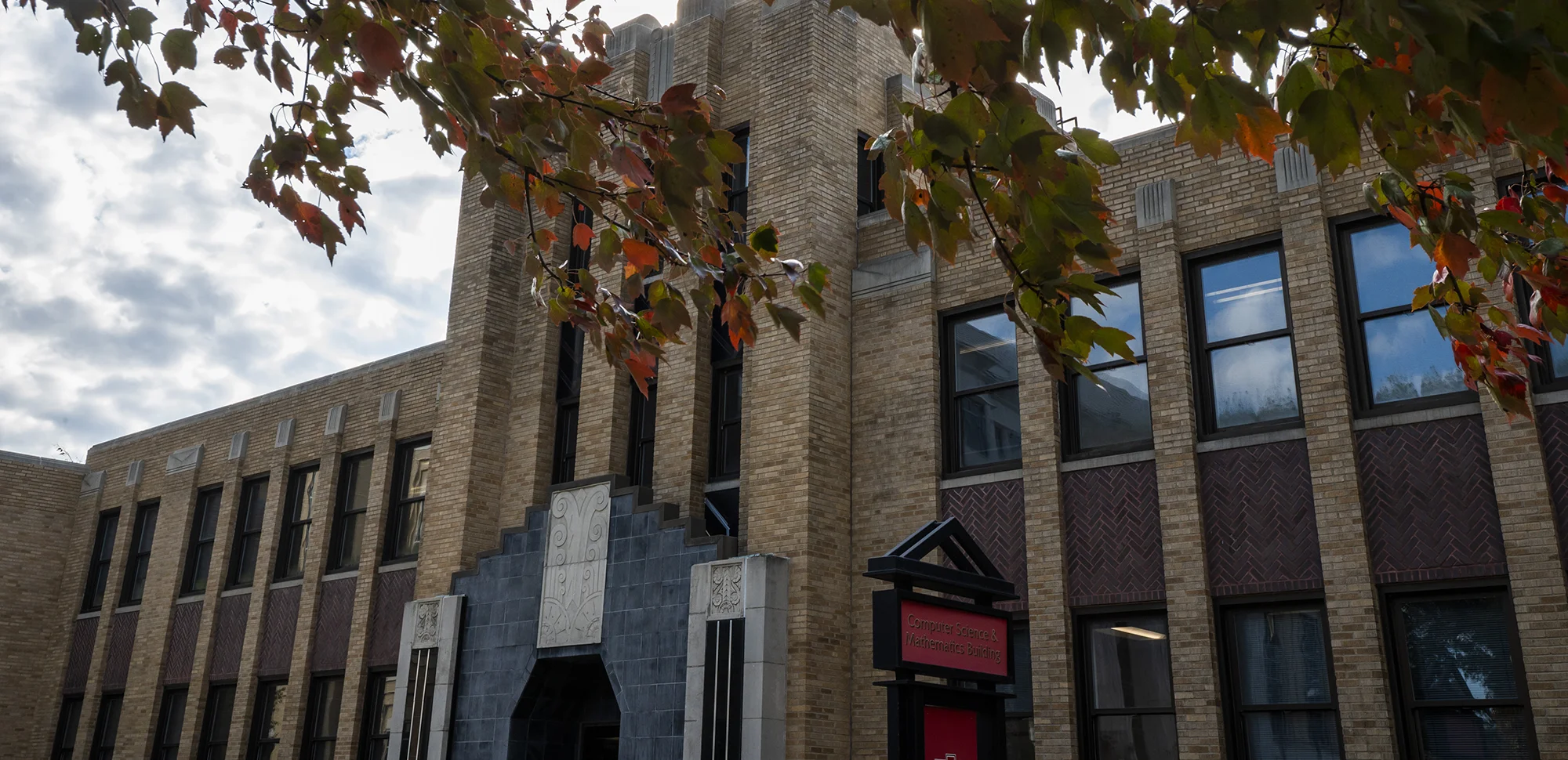 The exterior of the Computer Science and Mathematics building.