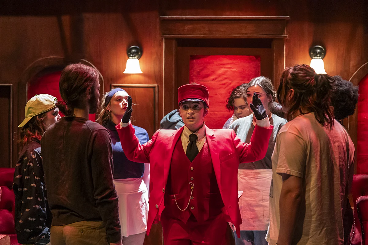 Actors acting on the set of "Imagination Unleashed"