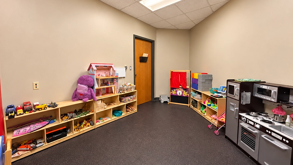 Lupine Wellness Center play therapy room.