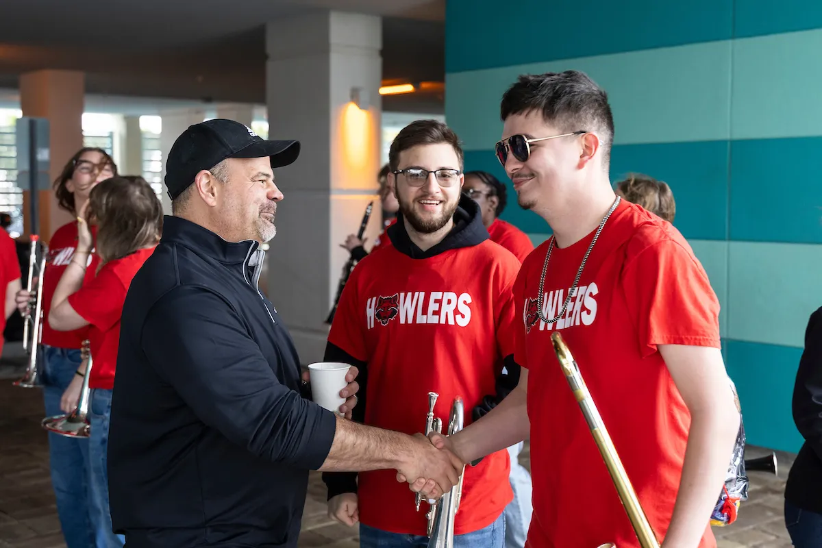 The Howler Pep Band is a big part of A-State Basketball – at home and on the road.