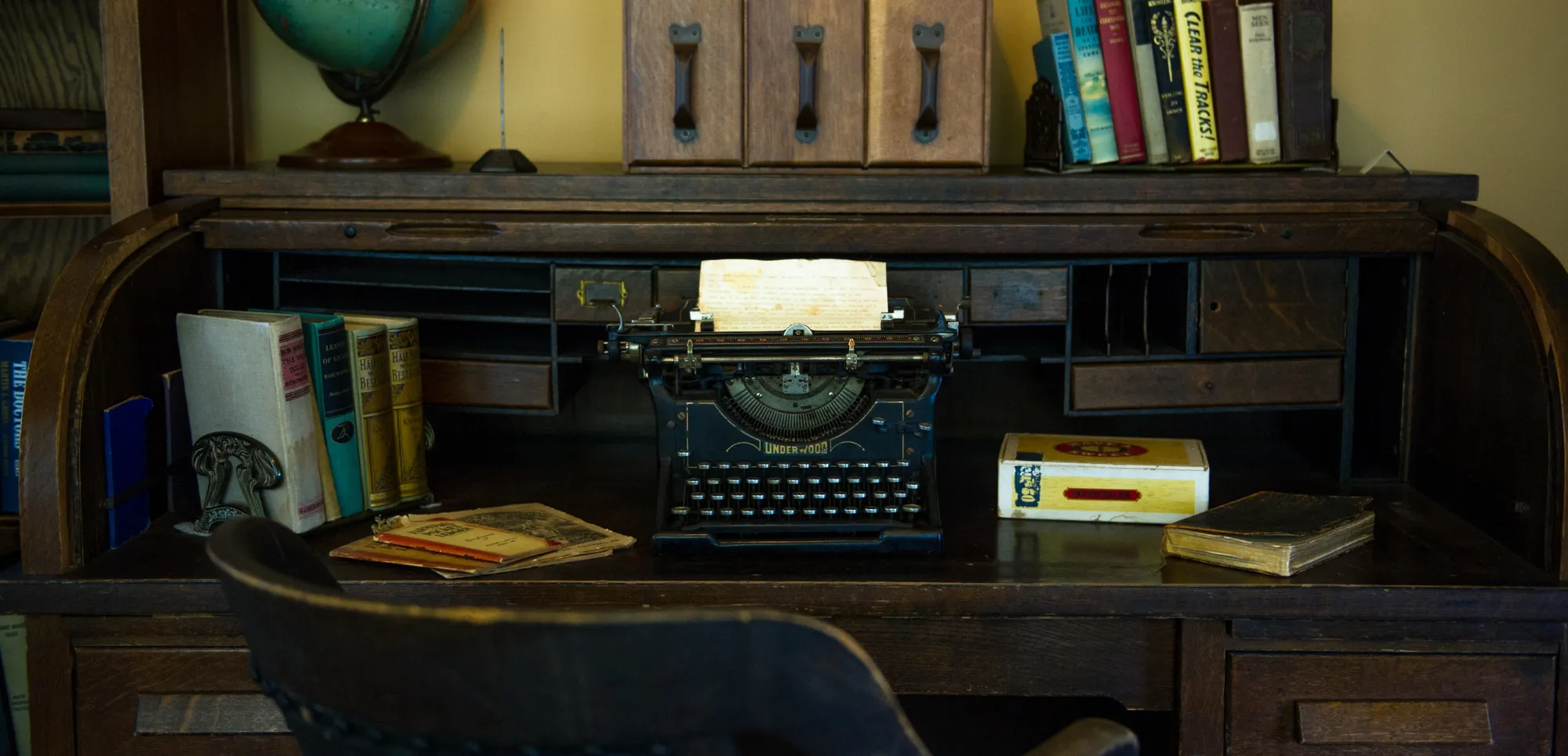 Hemingway's typewriter at his writing desk