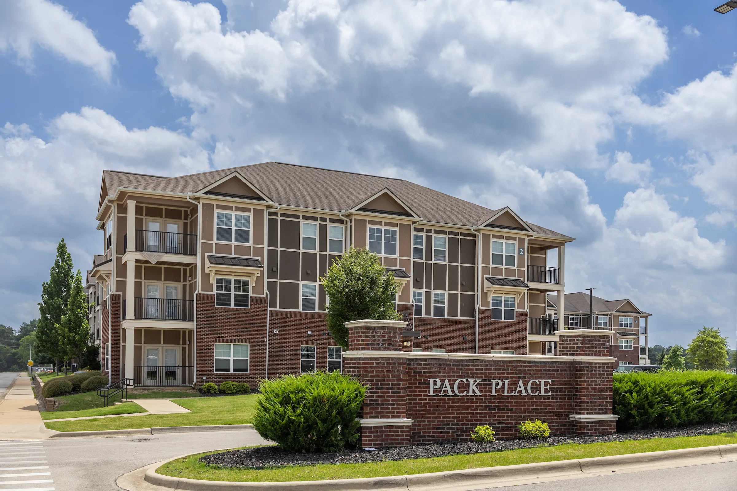 exterior view of Pack Place apartments