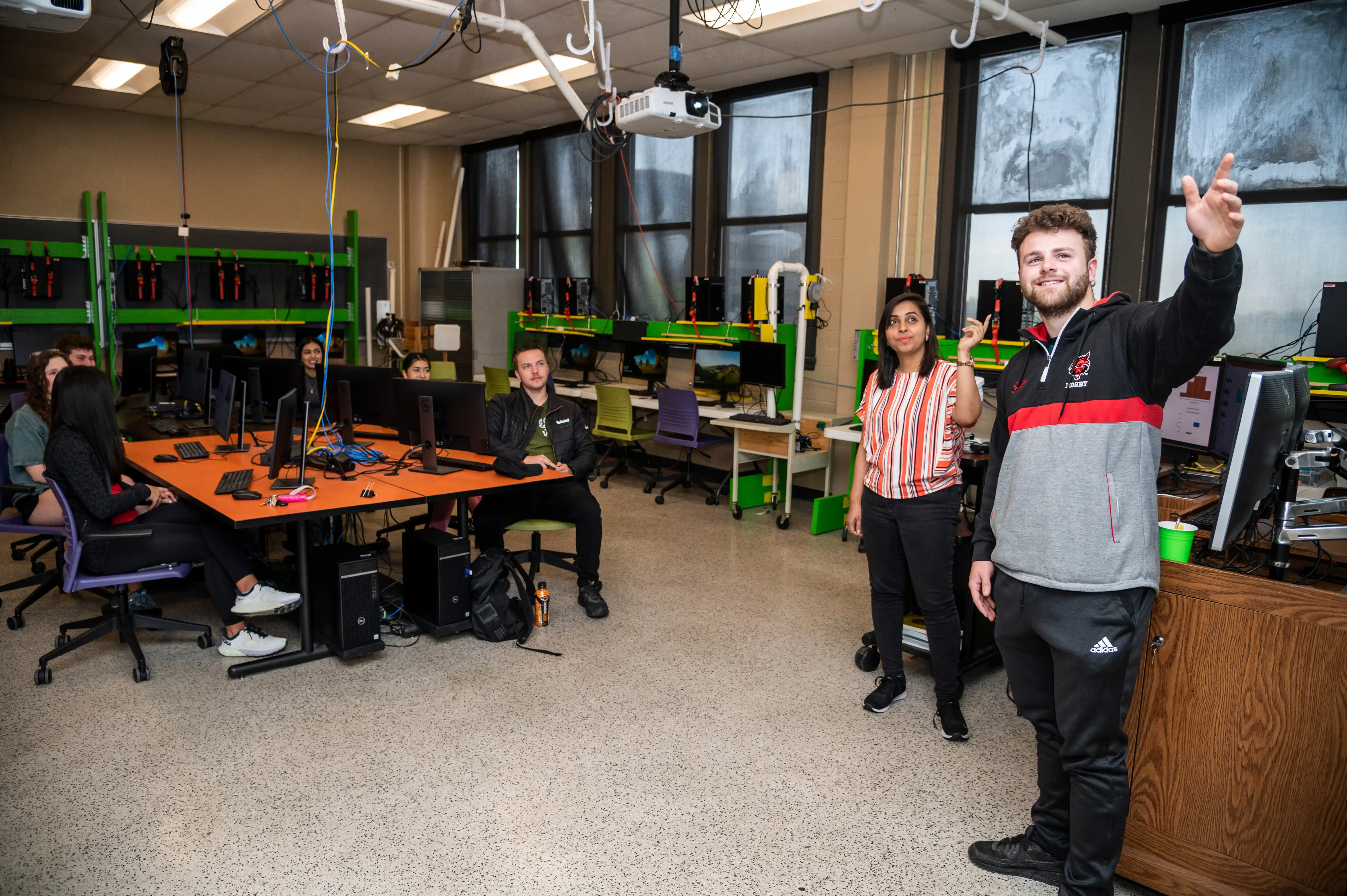 information systems class going over ai in business.