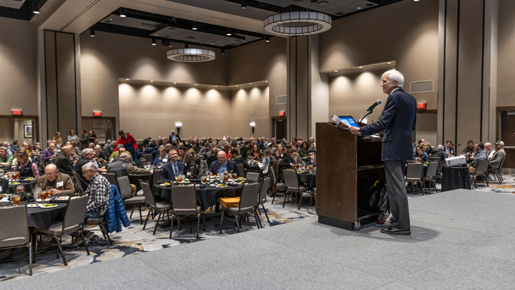 Dr. Greenwalt speaking at a previous Agribusiness Conference.