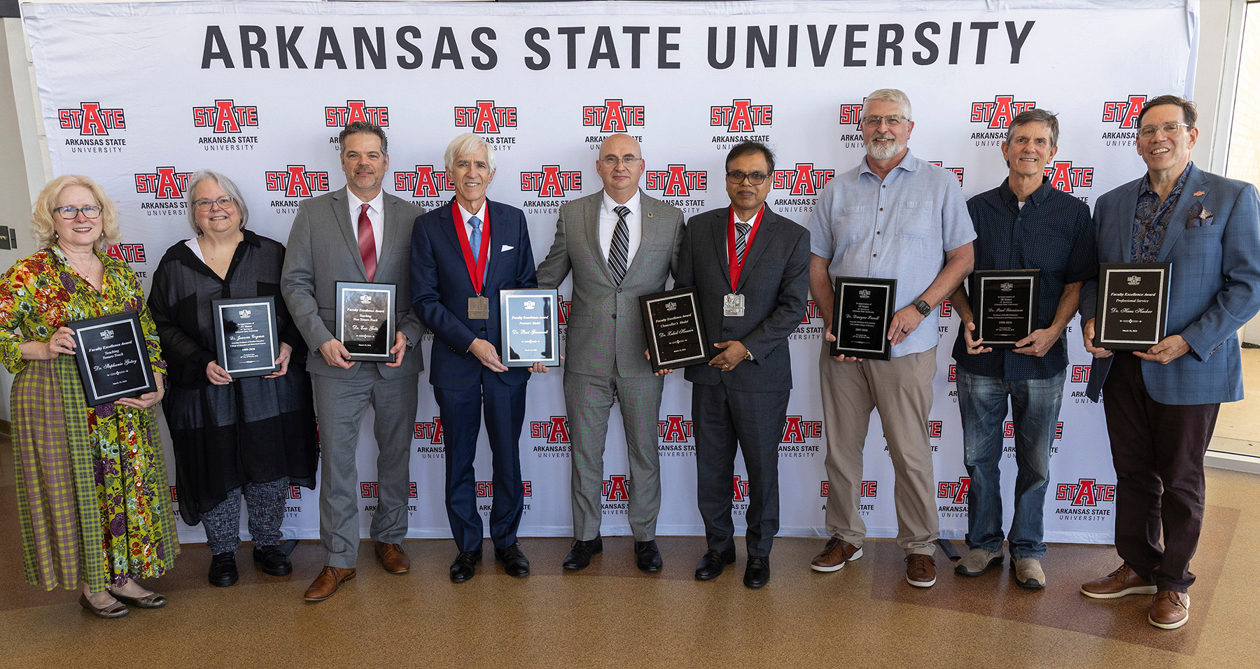 Faculty award winners and retirees.
