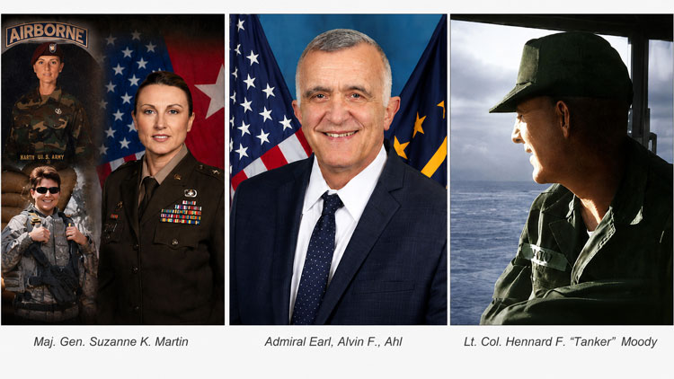 Images of three honorees