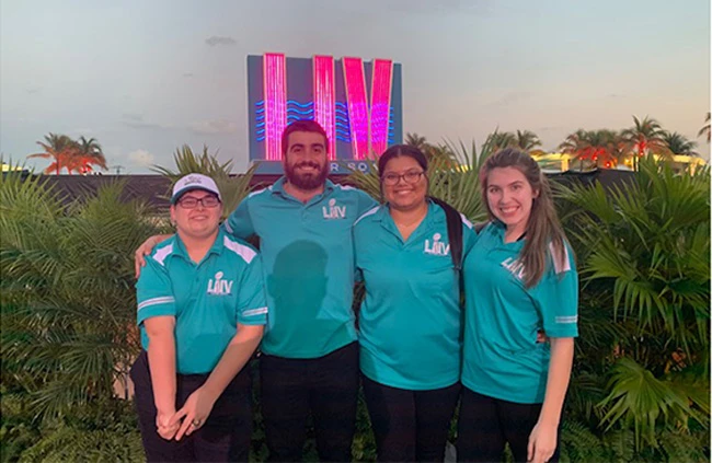 Sports Students Working for Super Bowl LIV This Week