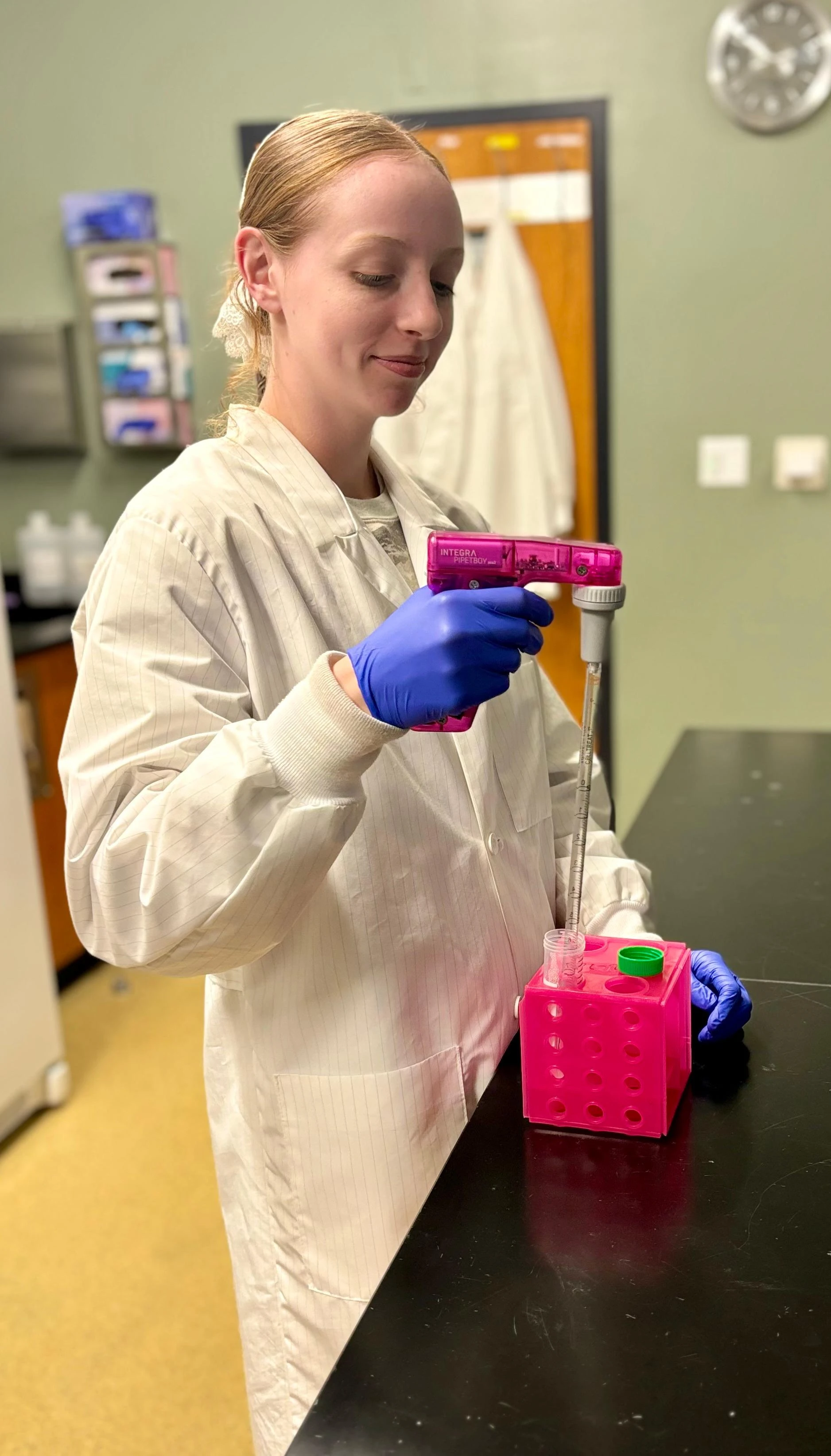 Olivia Sloan works in a university laboratory.