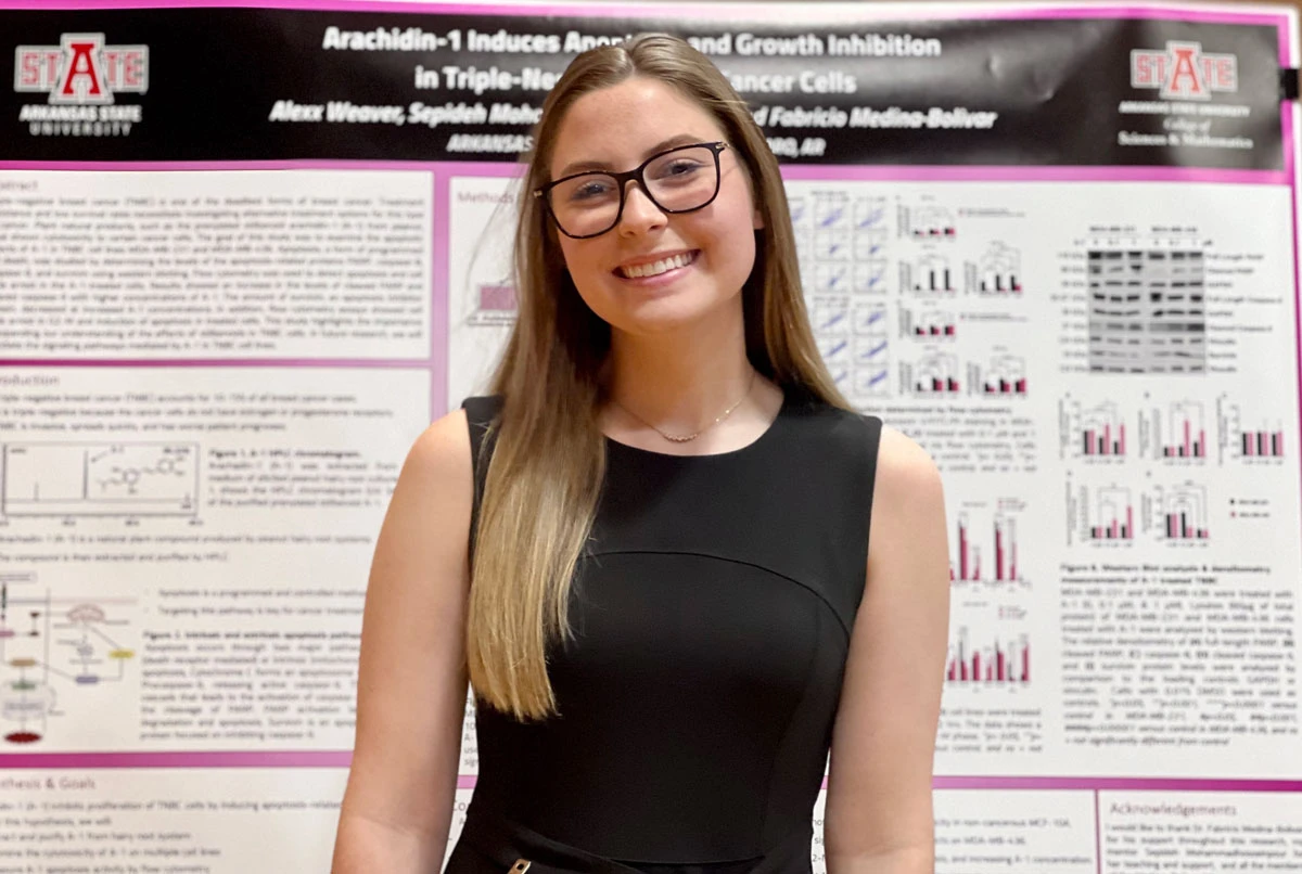 Weaver Selected for INBRE Award for Summer Research Fellowship