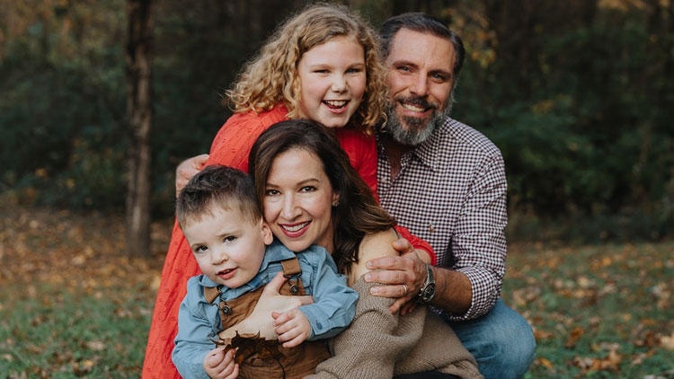 Meurrier family poses together in a photo