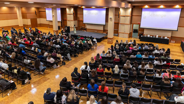 People sitting in chairs.