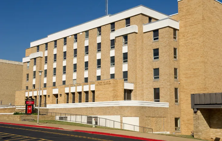 School of Nursing building outside on campus