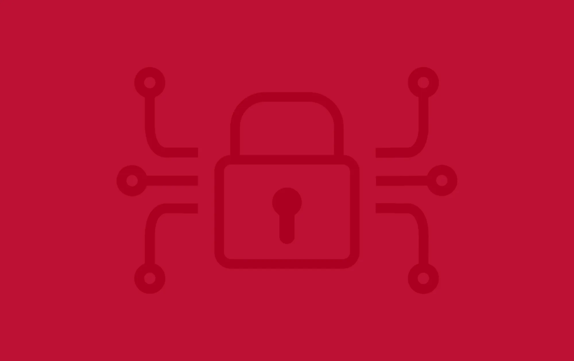 Cybersecurity lock with lines coming from it.