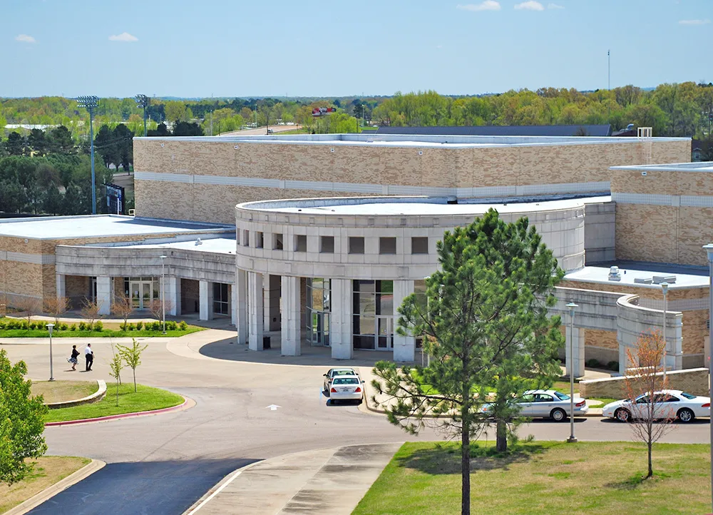 aerial view of the Fowler Center