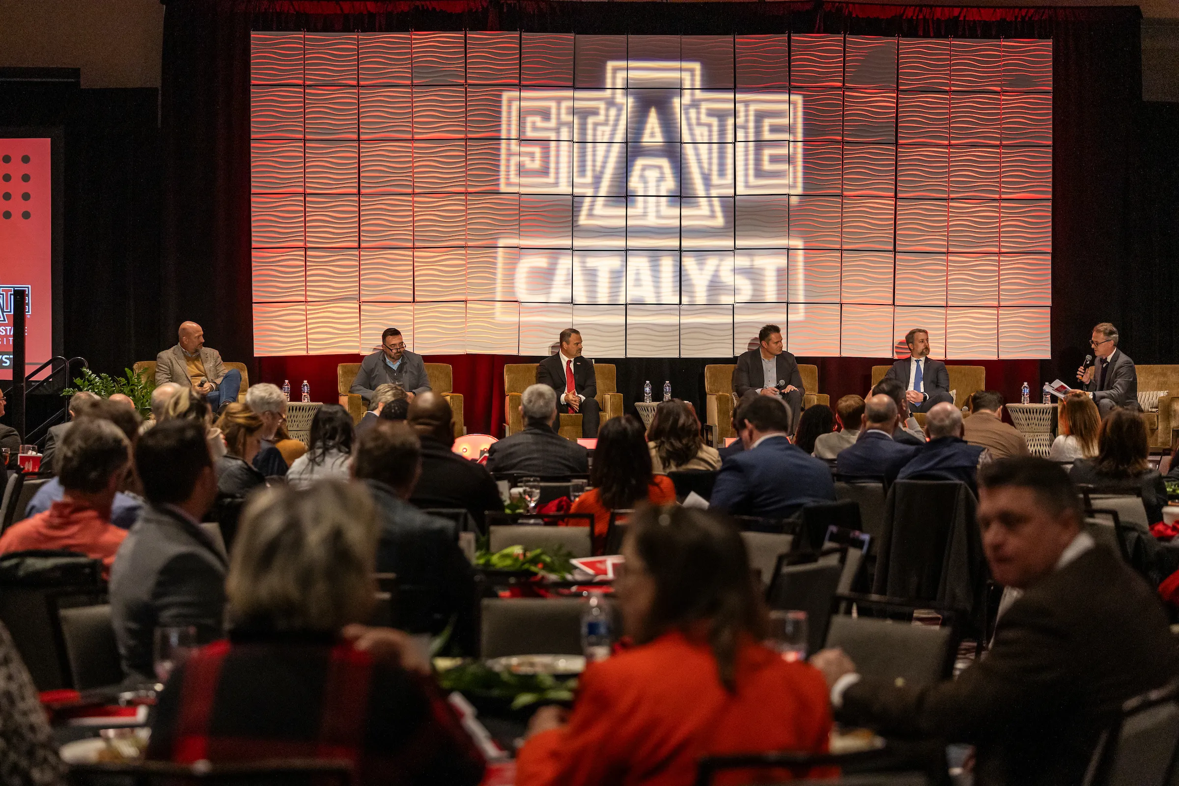 The steel panel at the inaugural Catalyst event.